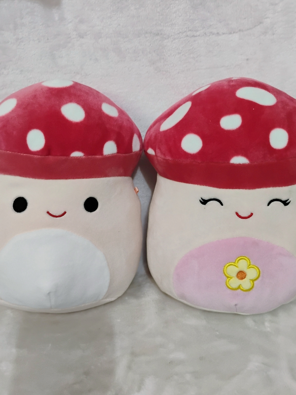 Bundle Lot 2 Squishmallow Plush Sakina & Malcolm Mushroom 9" Stuffed Toy Flower